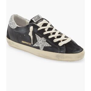 Golden Goose Black and Silver Sneakers